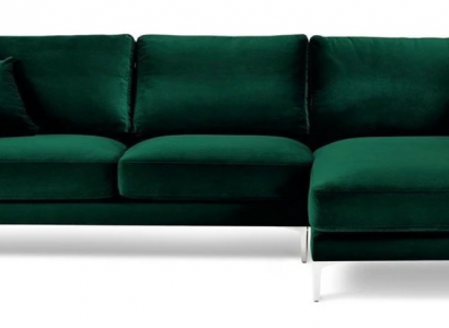 Loft Sofa Luxus Eckcouch Möbel Eckgarnitur Samt Couchen Wohnzimmer sofas grün